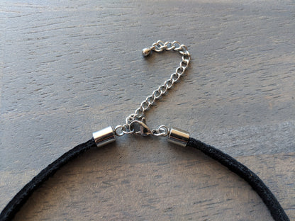 Glove Leather Necklace with Stainless Steel