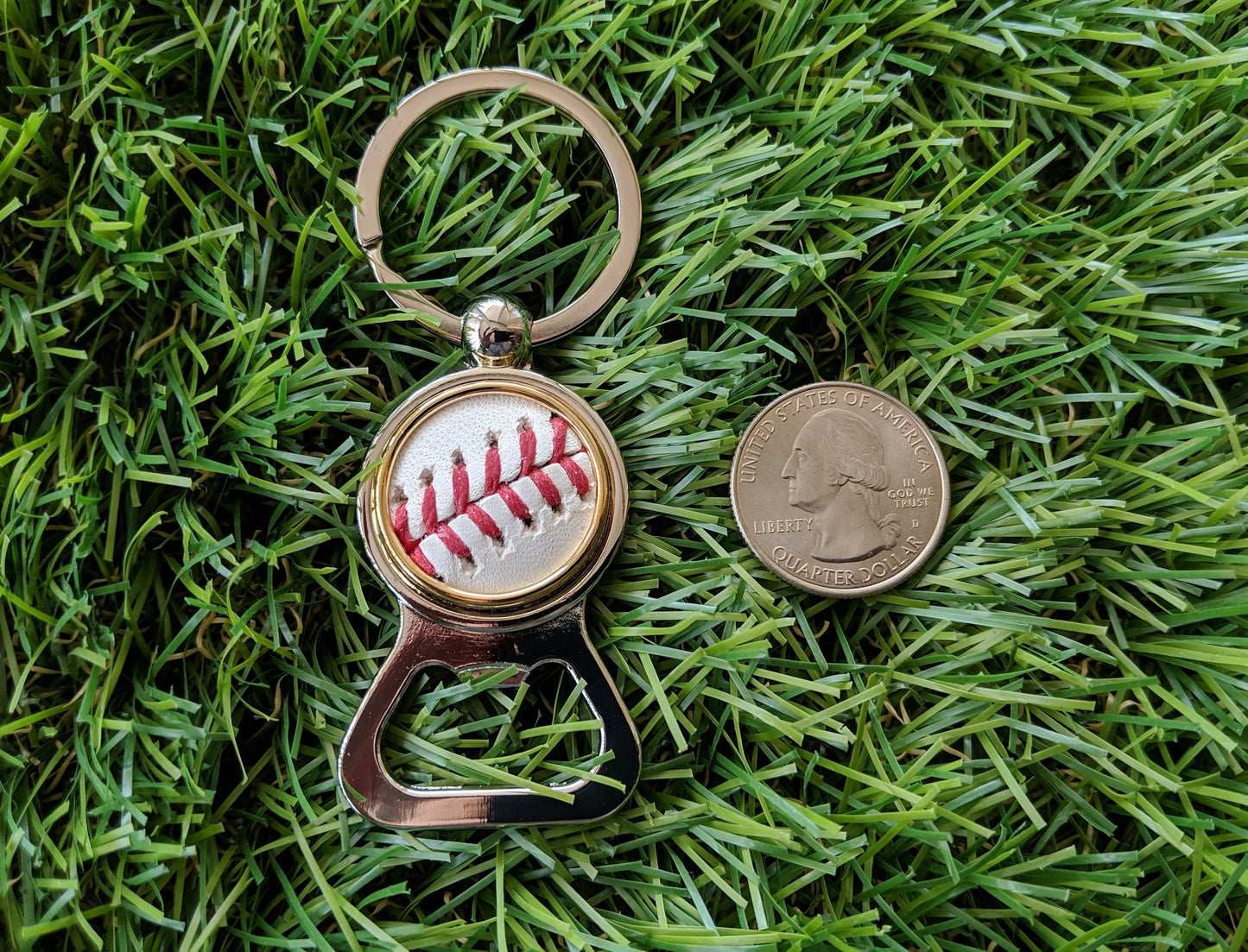 Baseball Bottle Opener Keychain