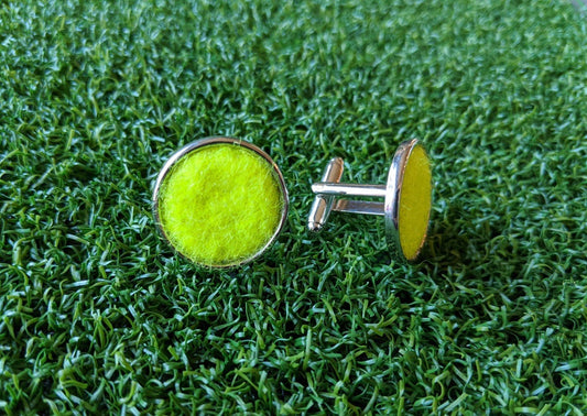 Tennis Cuff Links- Silver Plated