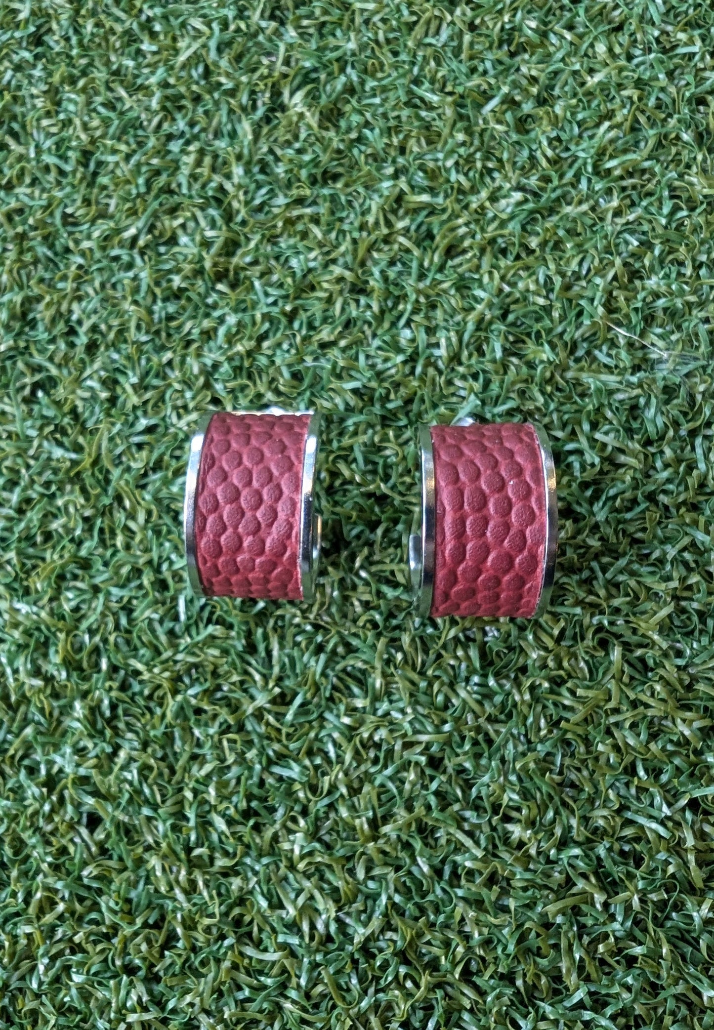 Football Hoop Earrings- Small