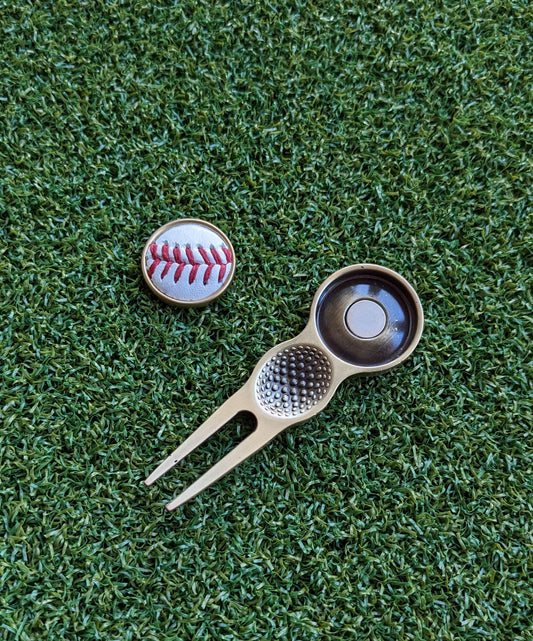Baseball Divot Tool & Magnetic Golf Ball Marker