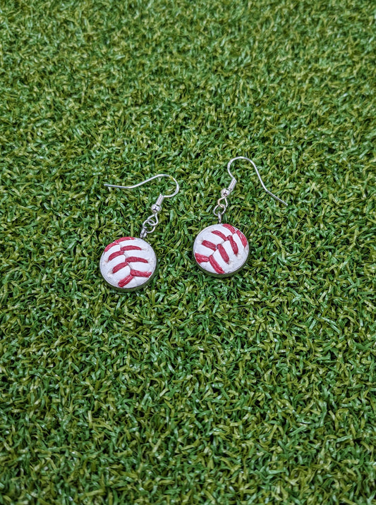 Baseball Small Dangle Earrings- Classic