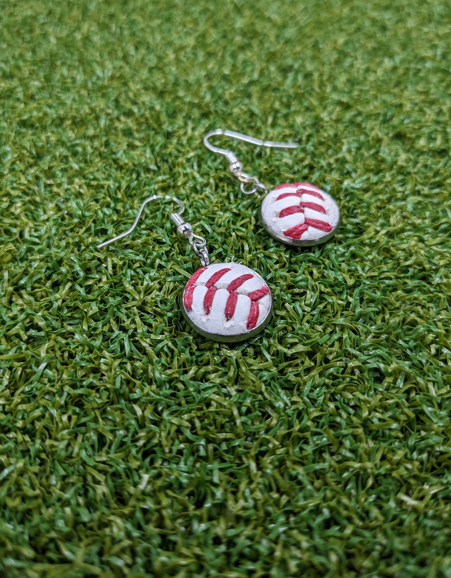 Baseball Small Dangle Earrings- Classic