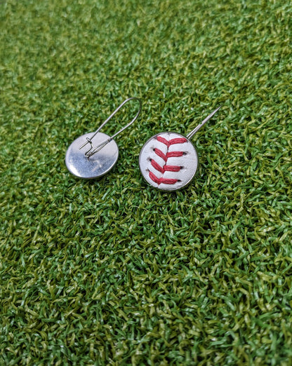 Baseball Kidney Wire Earrings- Classic