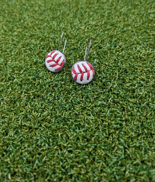 Baseball Kidney Wire Small Earrings- Classic