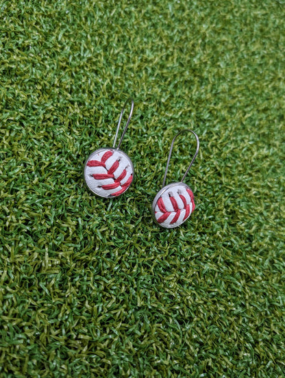 Baseball Kidney Wire Small Earrings- Classic