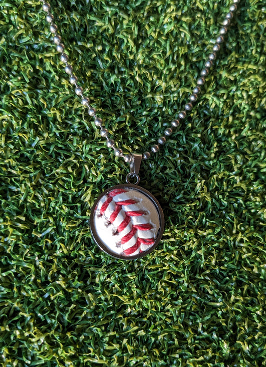 baseball necklace classic front view