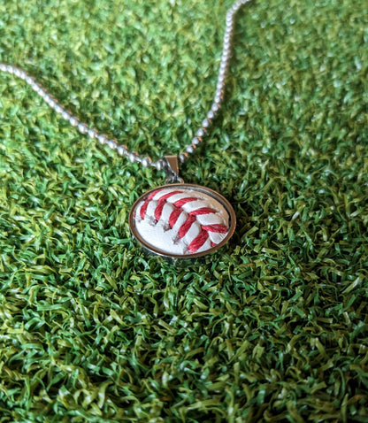 baseball necklace classic side view