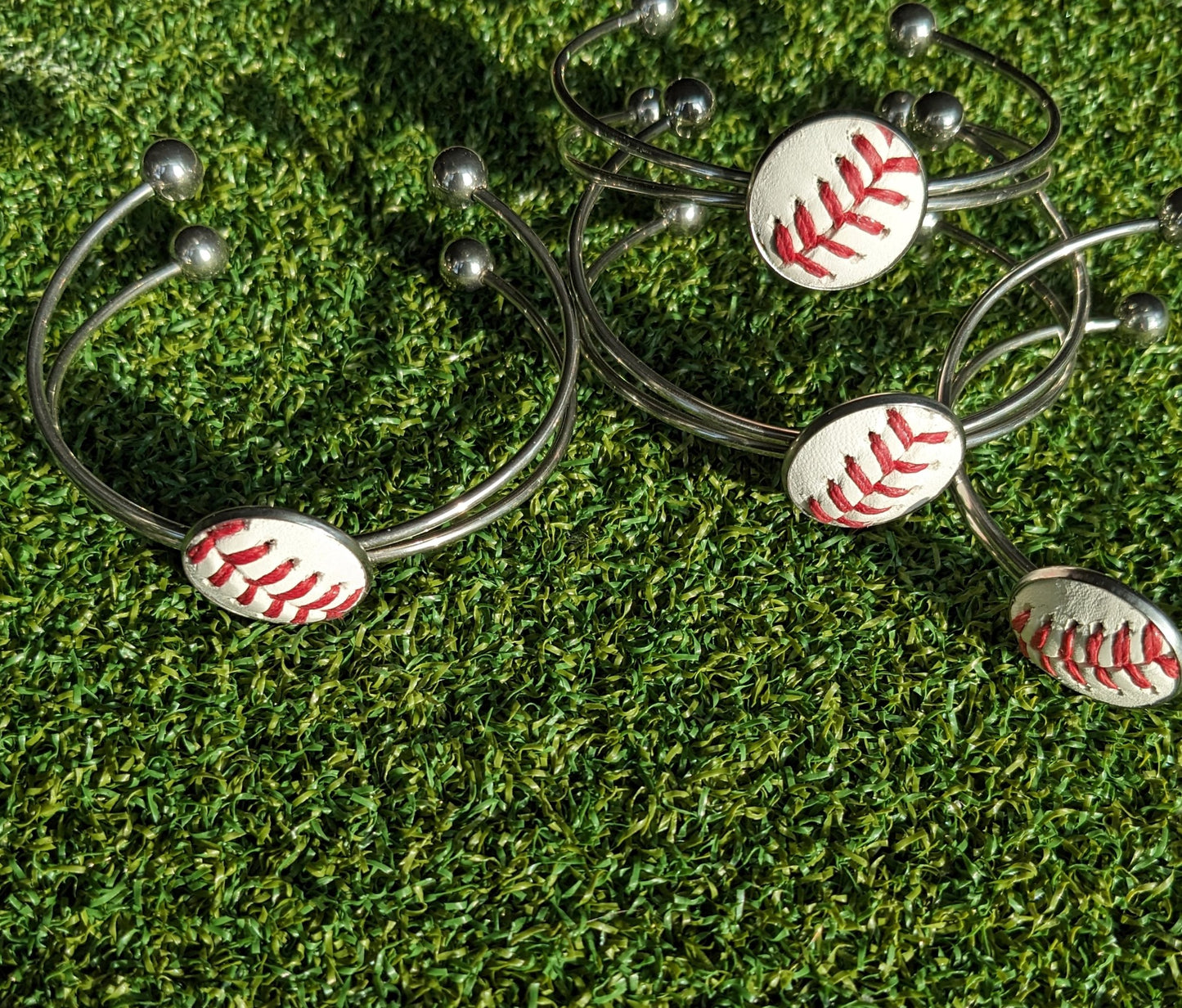 Baseball Double Cuff Bracelet