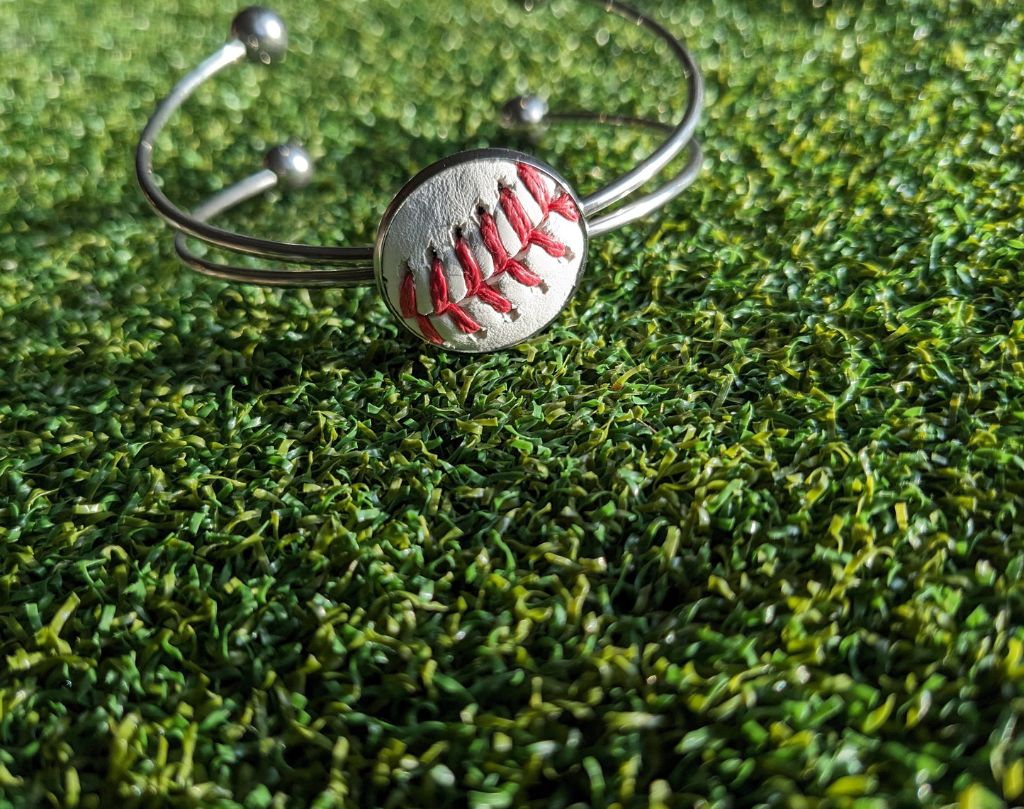 Baseball Double Cuff Bracelet