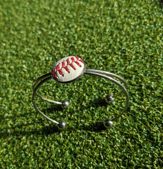 Baseball Double Cuff Bracelet