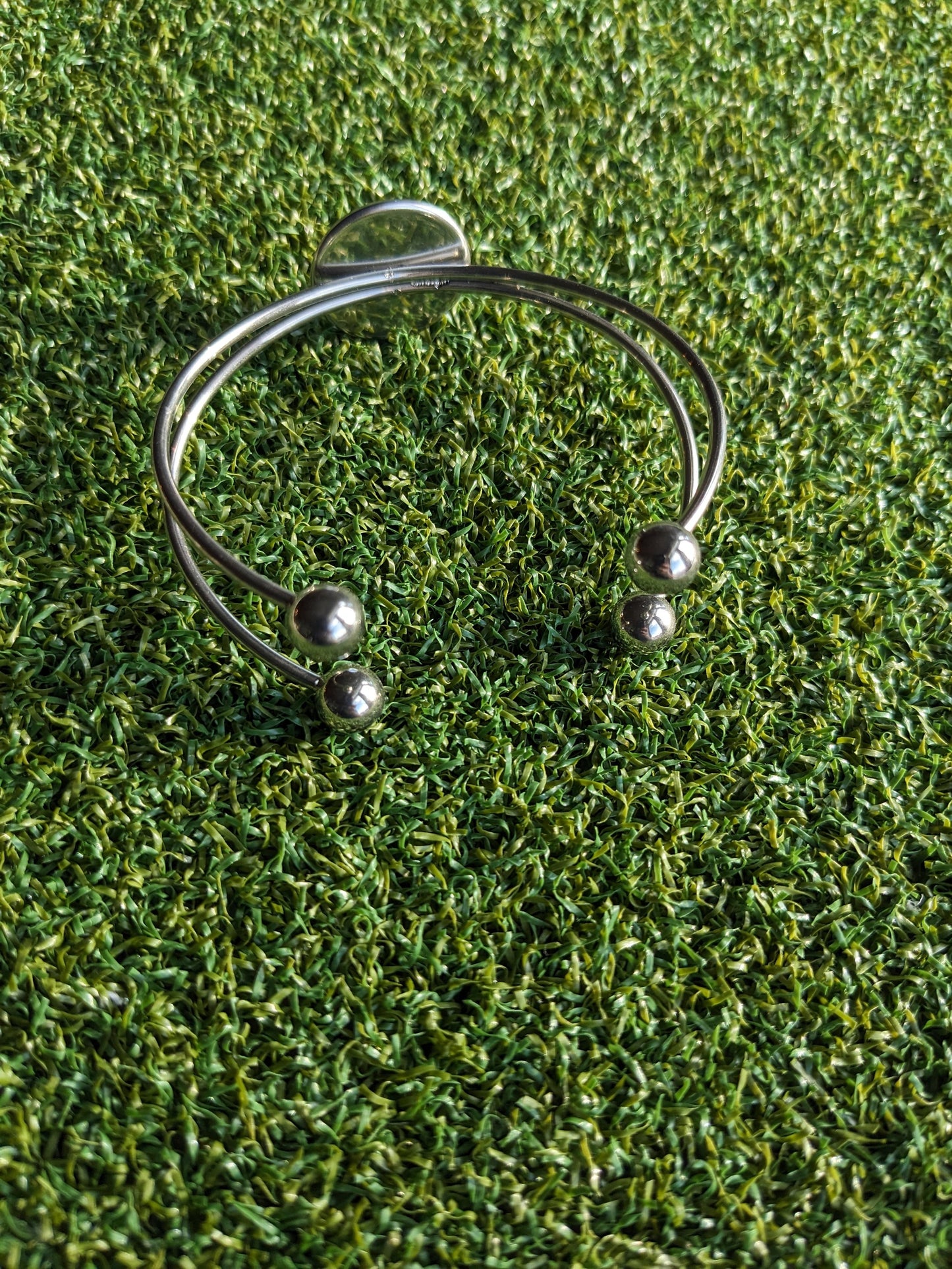 Baseball Double Cuff Bracelet- Red/Blue Stitches