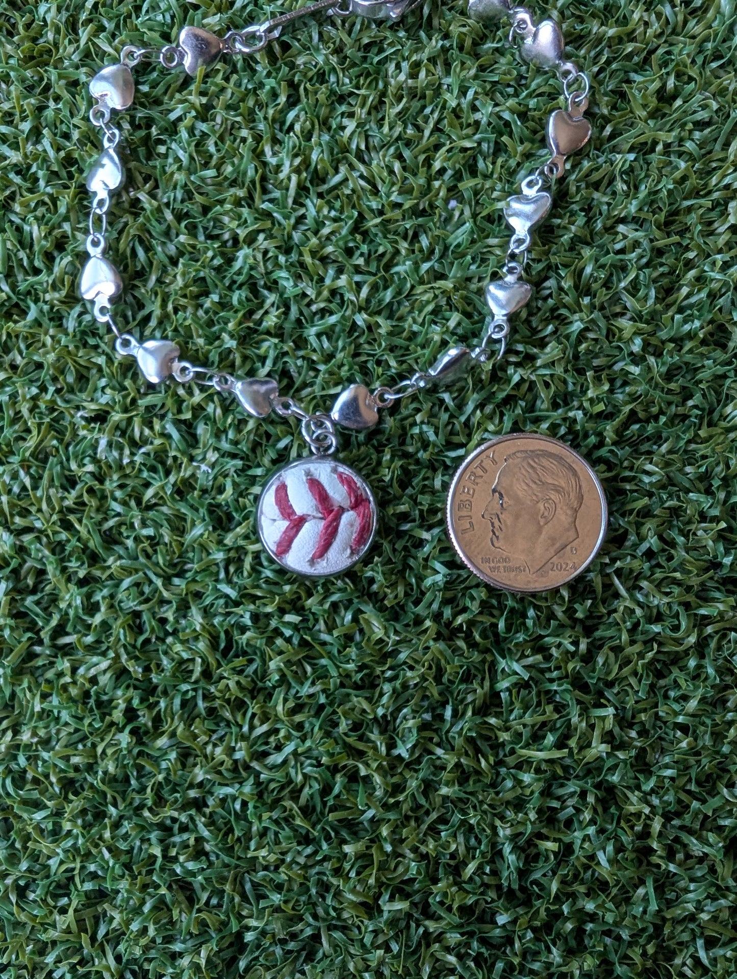 Baseball Heart Bracelet