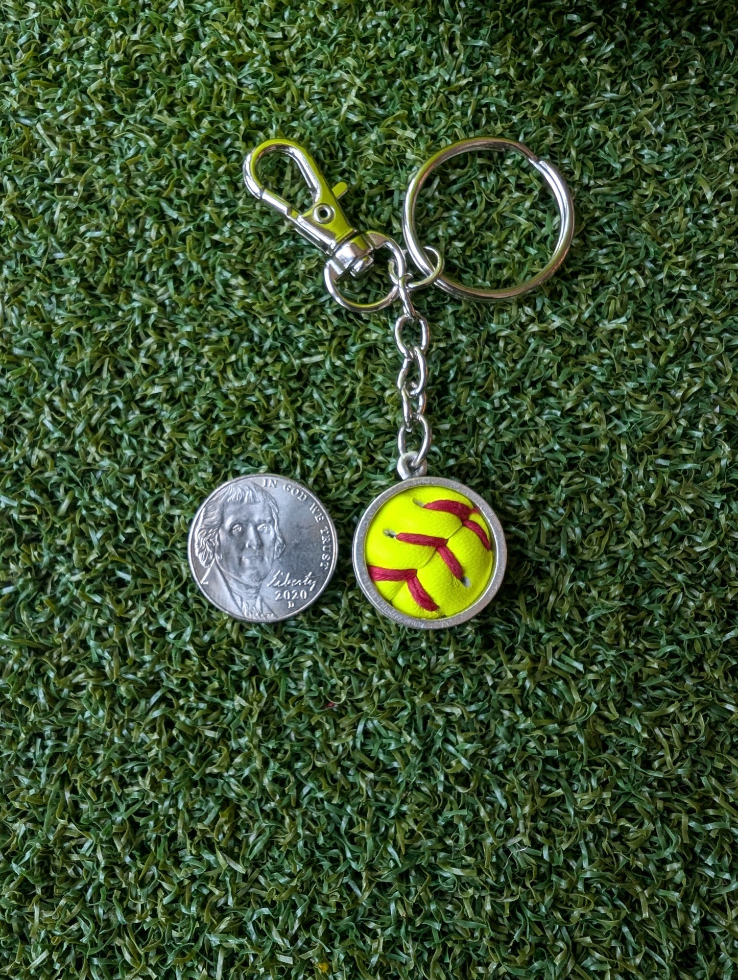 Softball Keychain