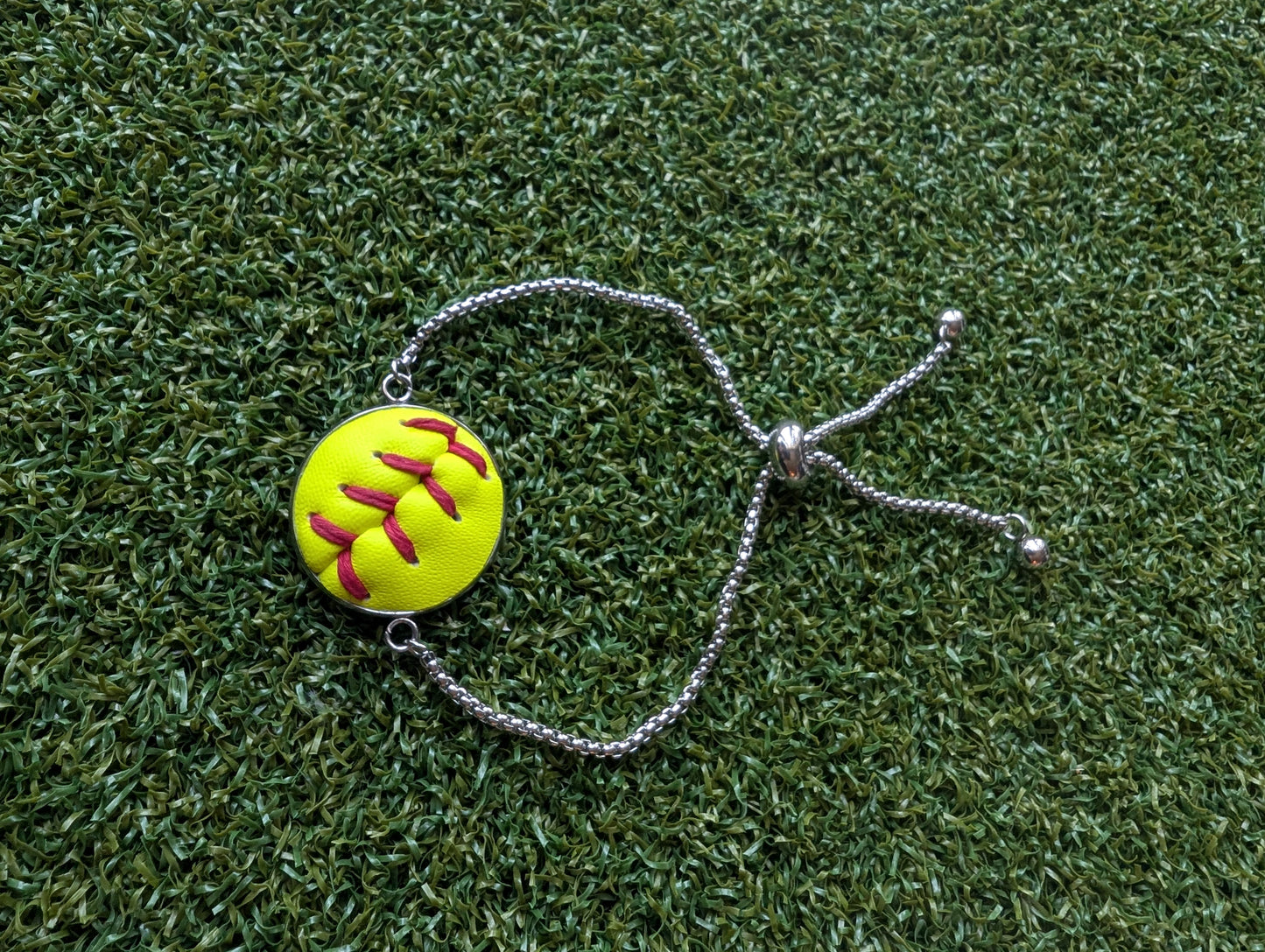 Softball Adjustable Slider Chain Bracelet