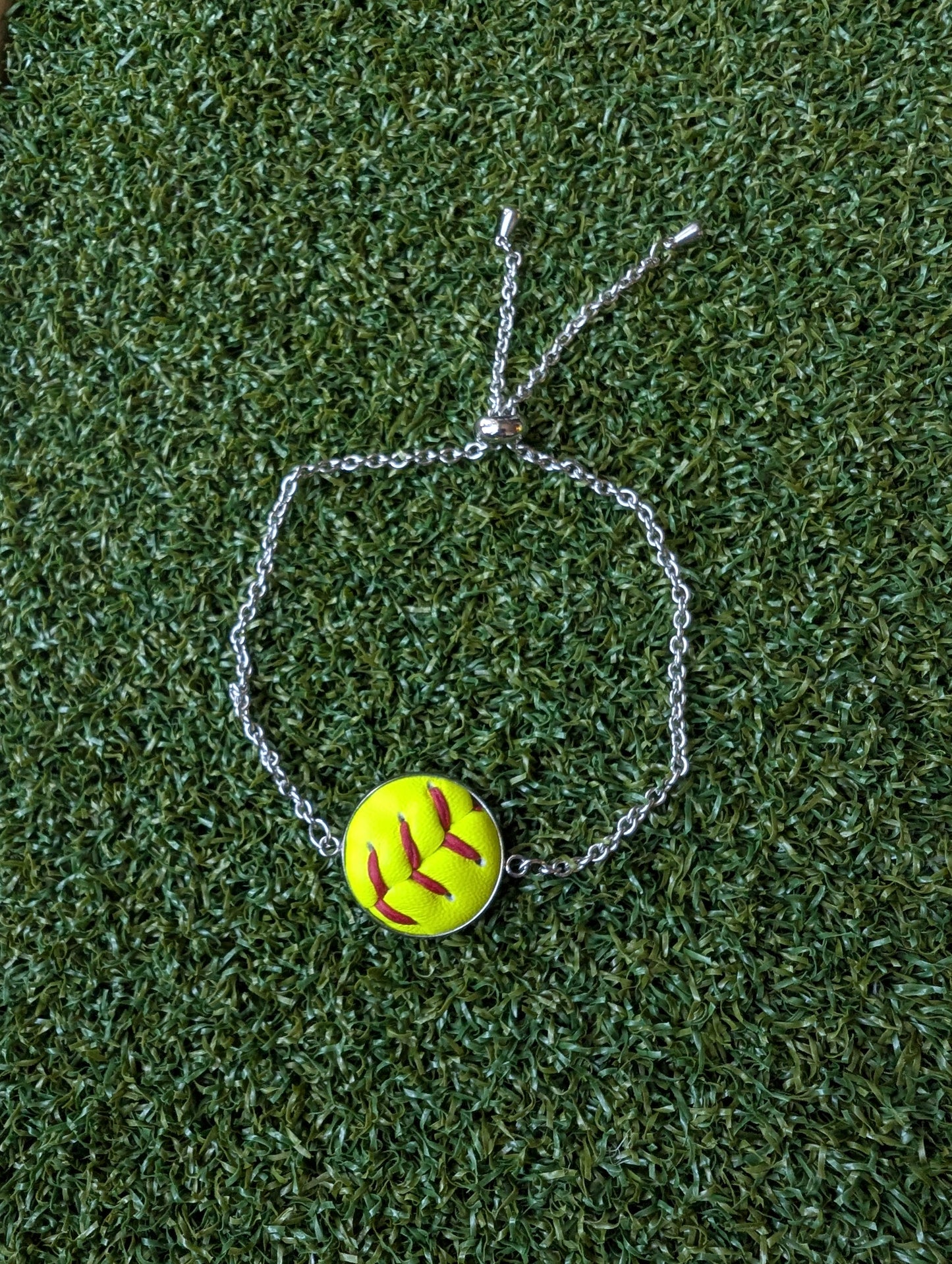 Softball Adjustable Slider Chain Bracelet