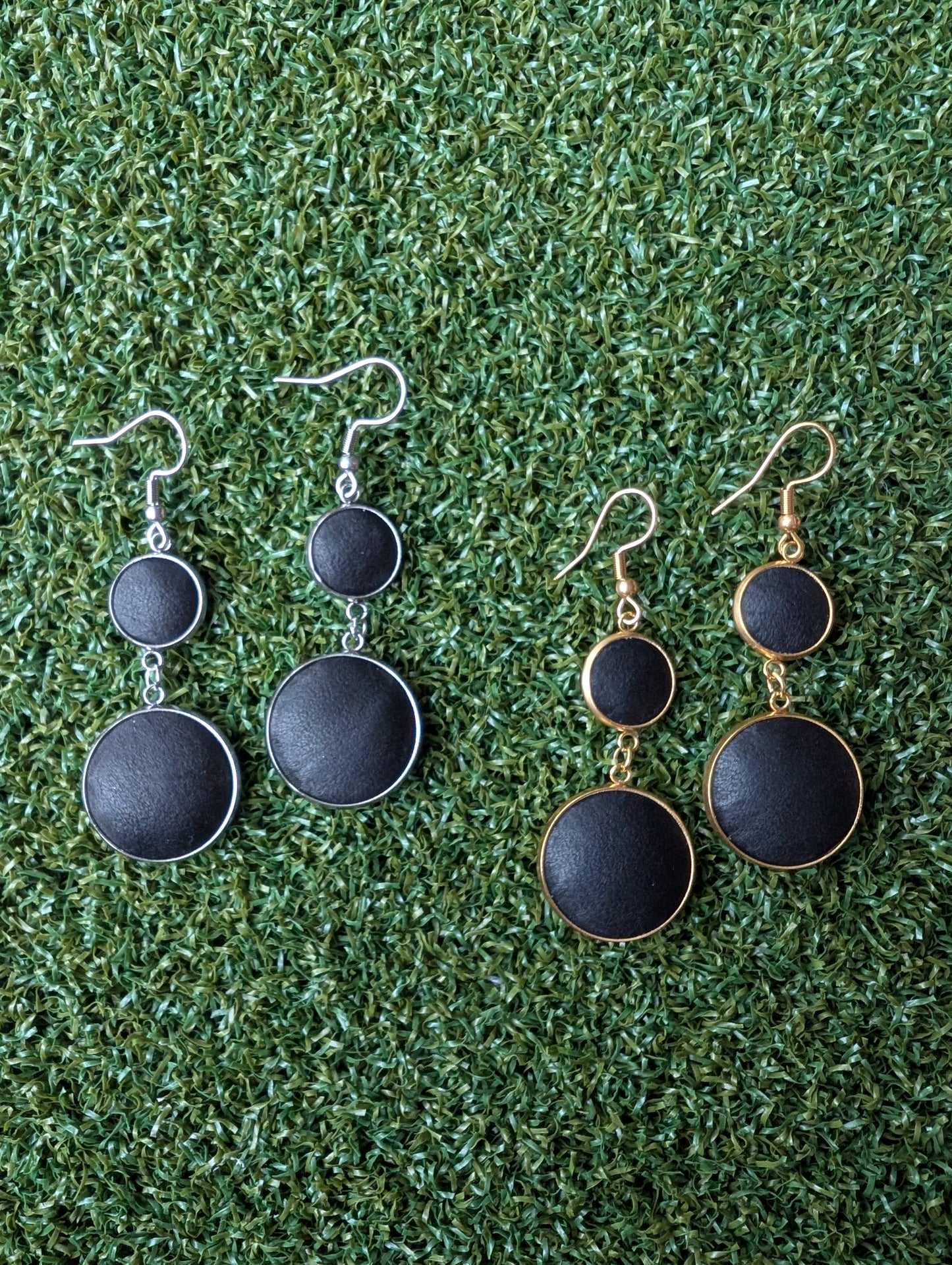 Glove Leather Double Play Earrings