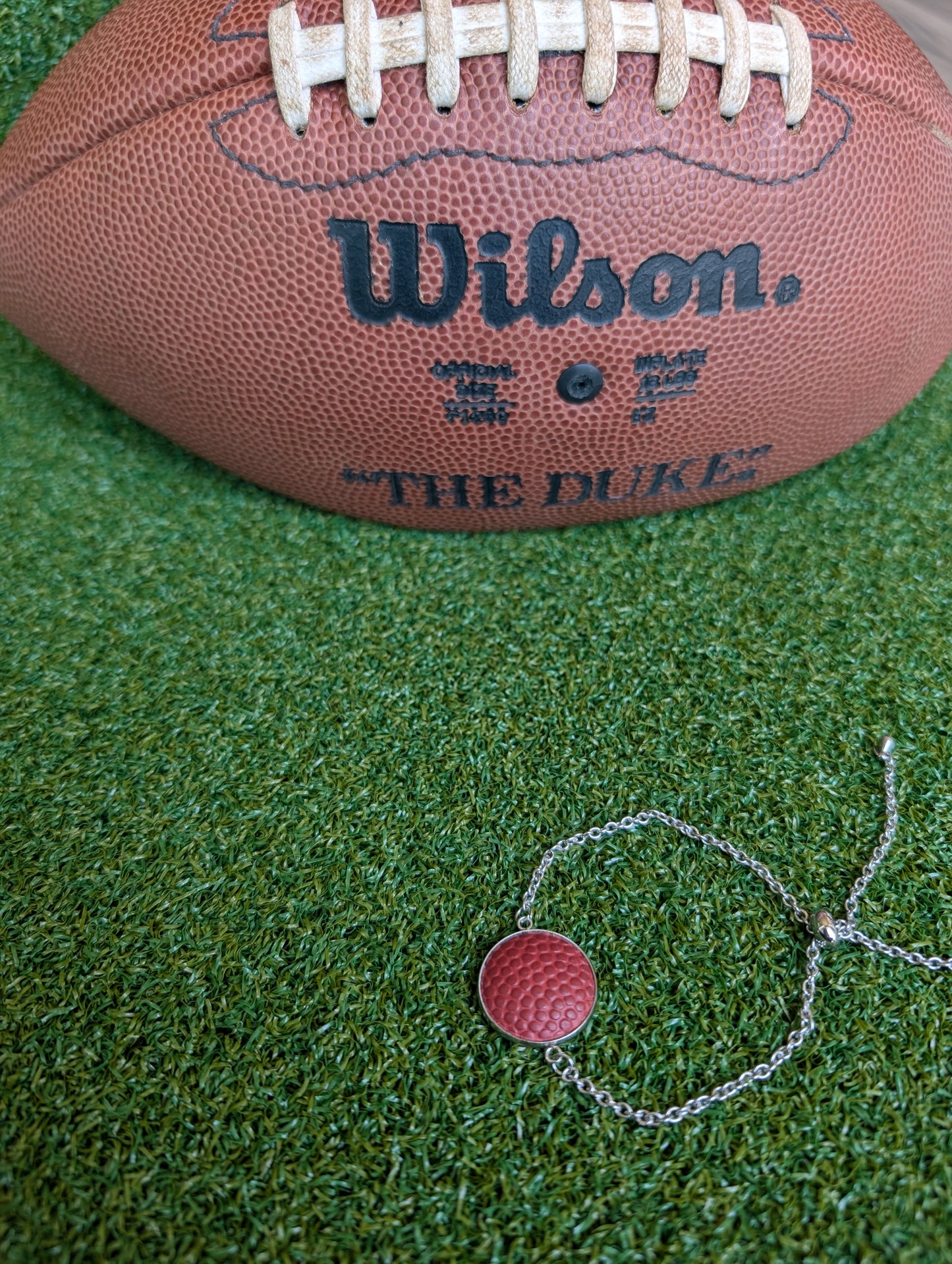 Football Adjustable Slider Chain Bracelet