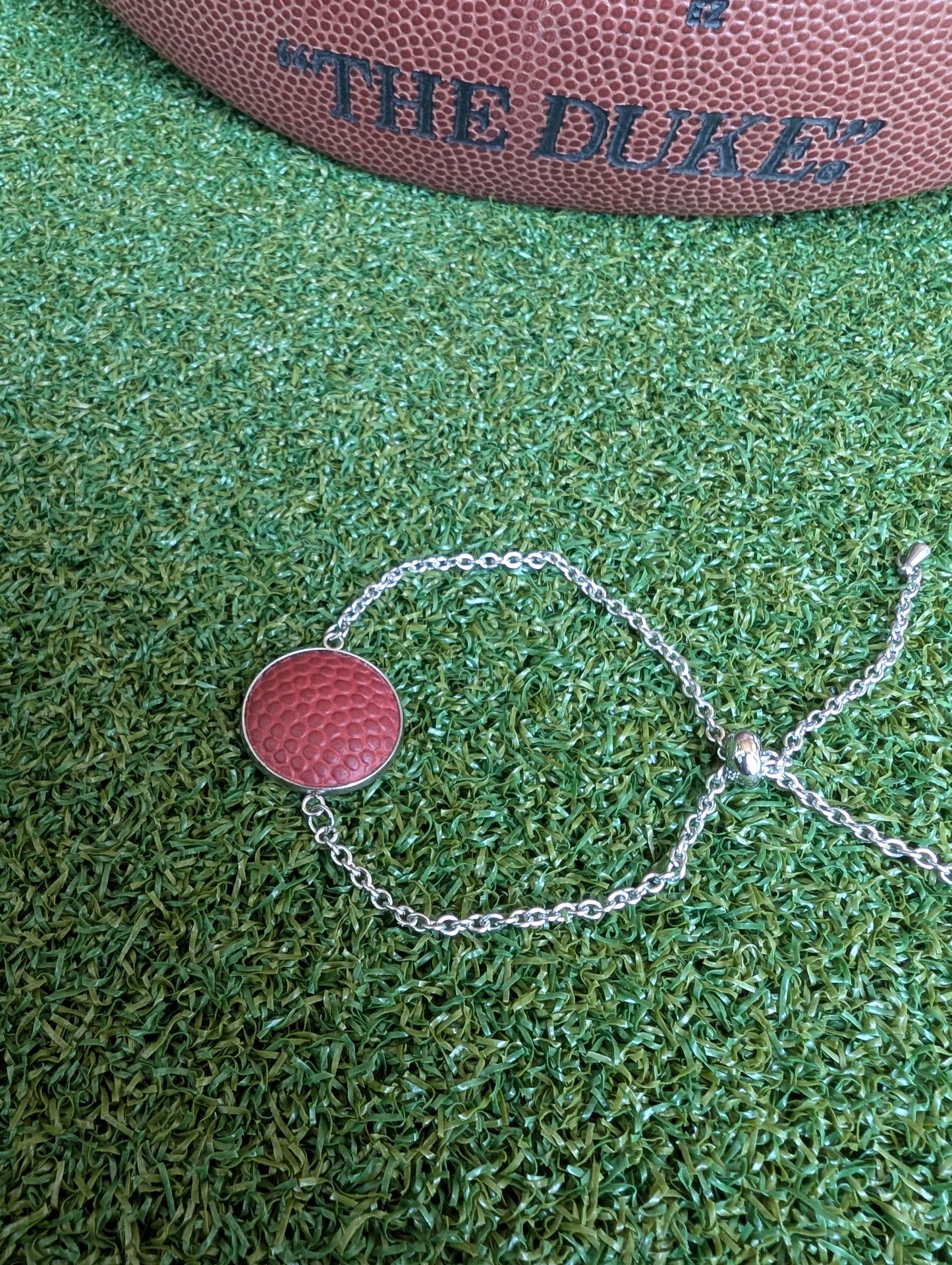 Football Adjustable Slider Chain Bracelet