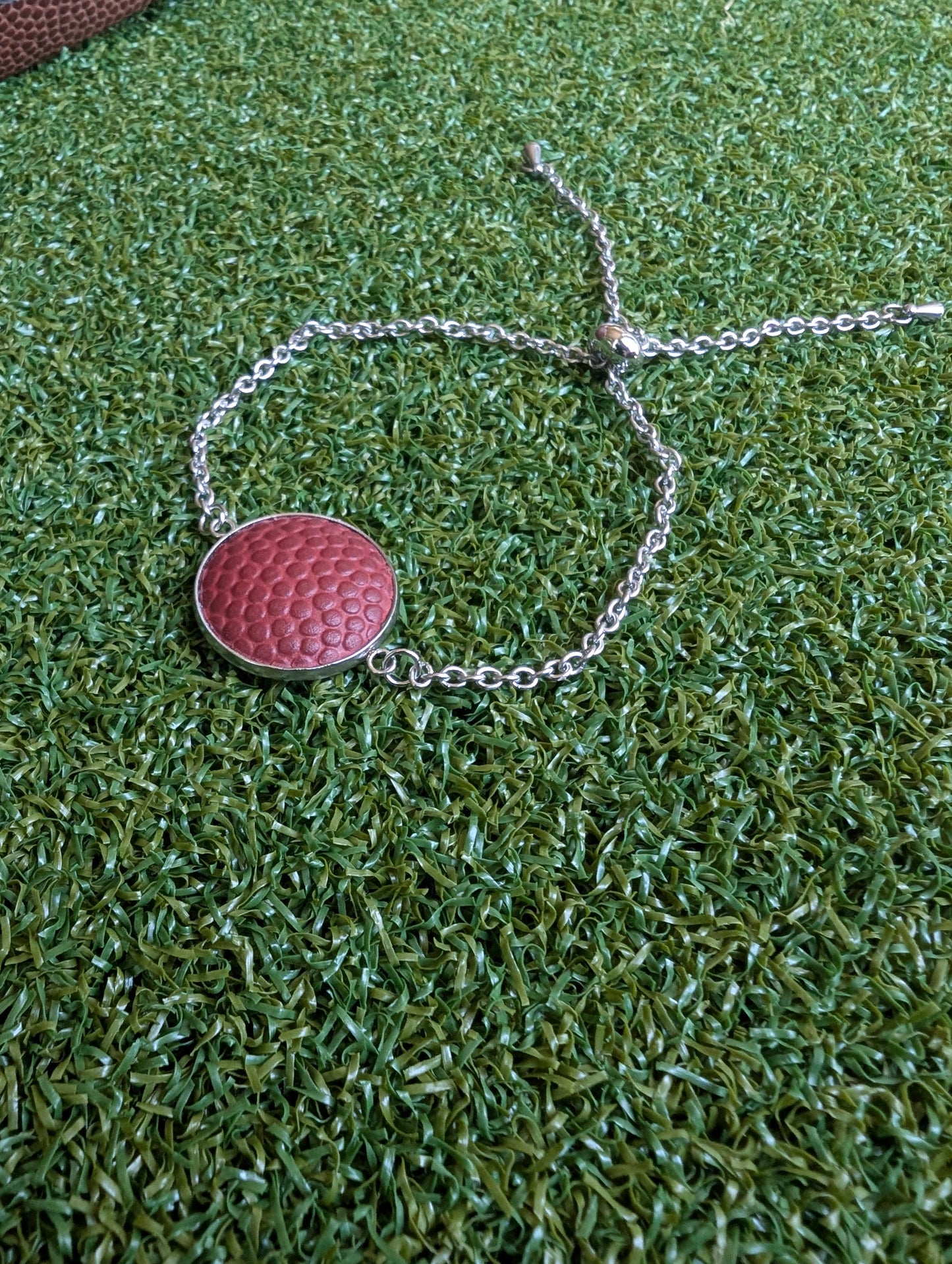 Football Adjustable Slider Chain Bracelet