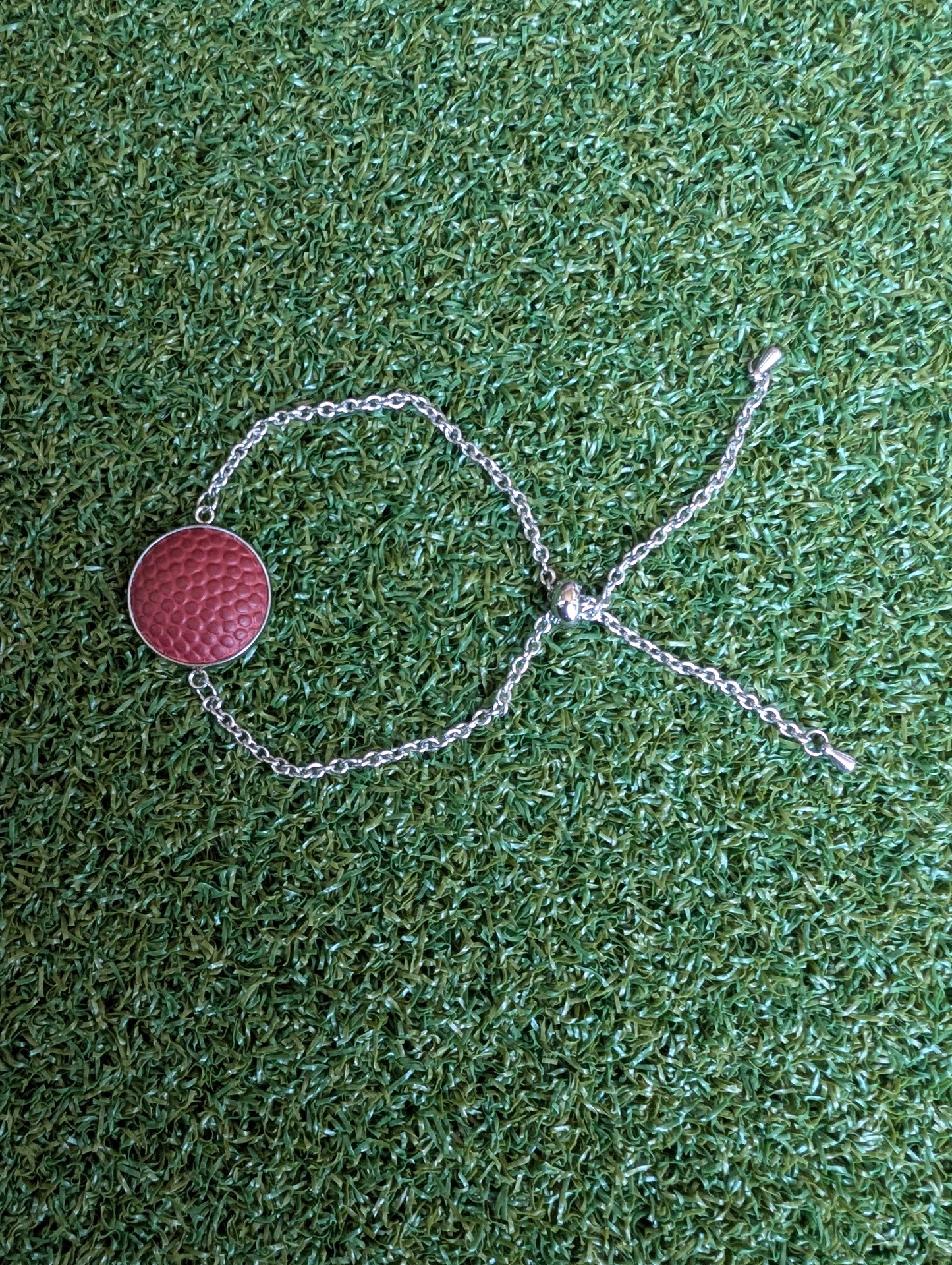 Football Adjustable Slider Chain Bracelet