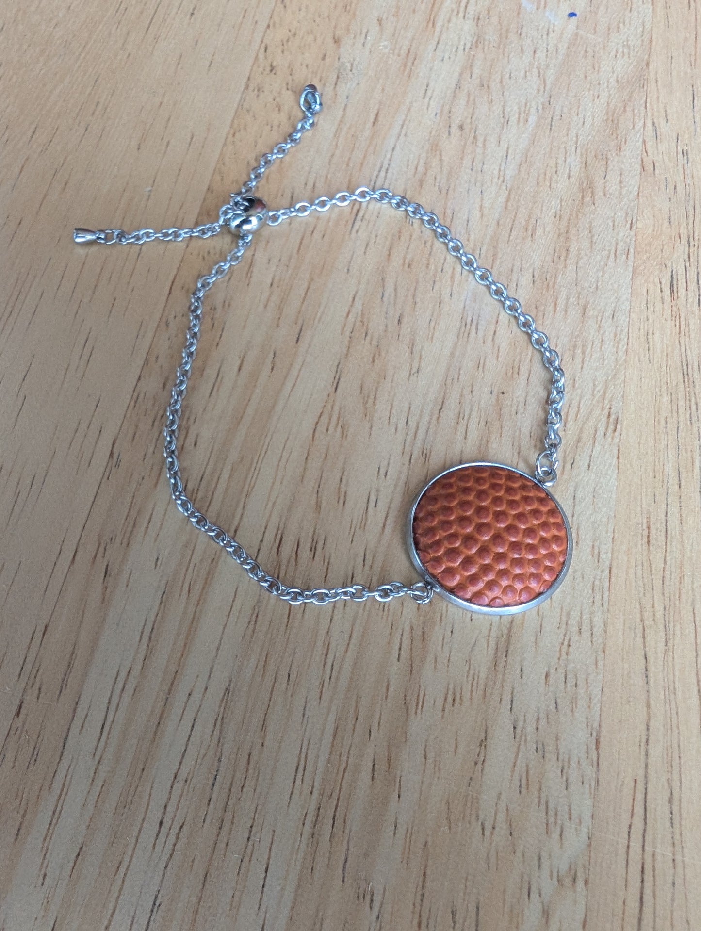 Basketball Adjustable Slider Chain Bracelet