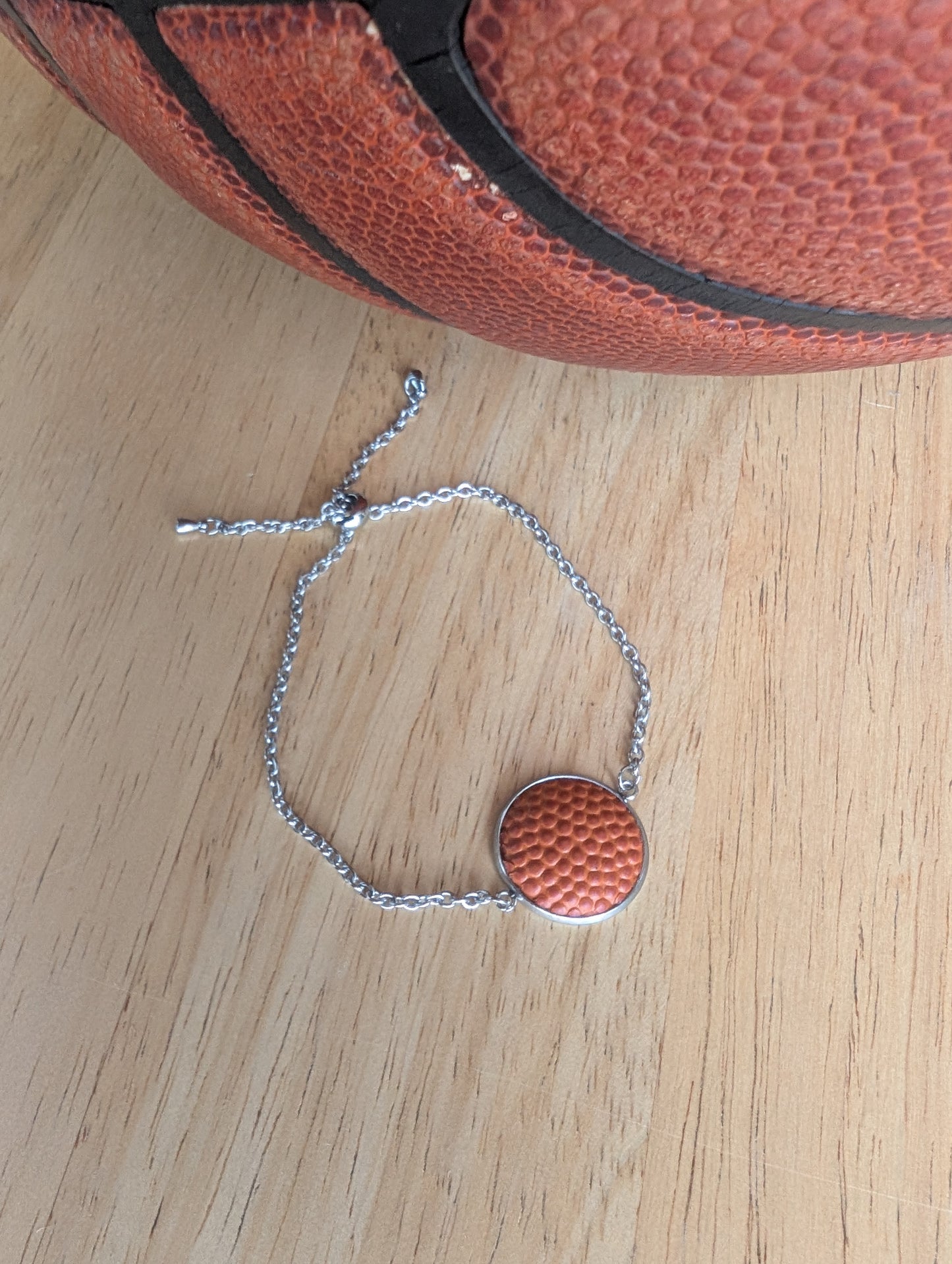 Basketball Adjustable Slider Chain Bracelet