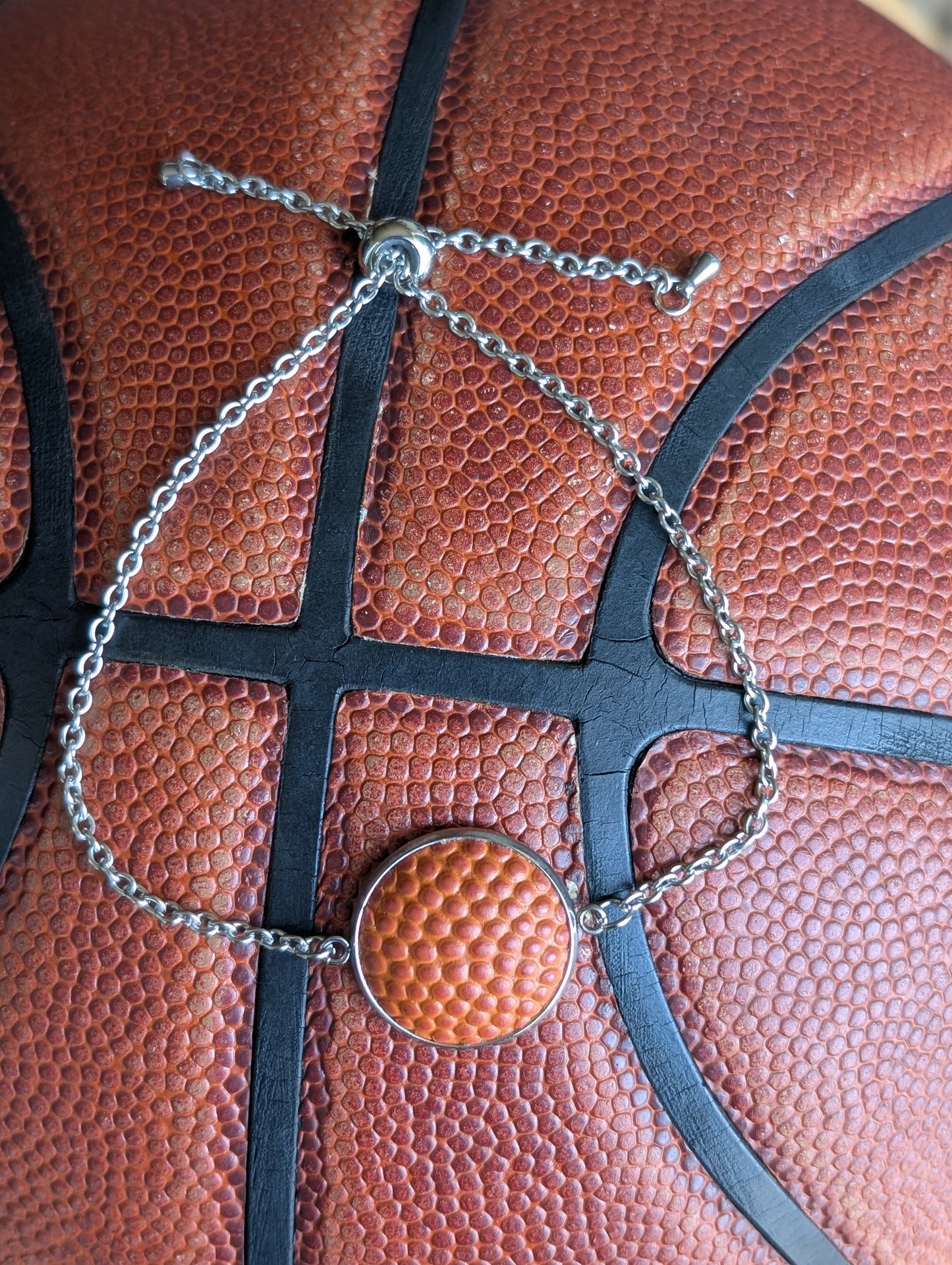 Basketball Adjustable Slider Chain Bracelet