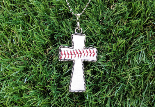 Baseball Cross Necklace