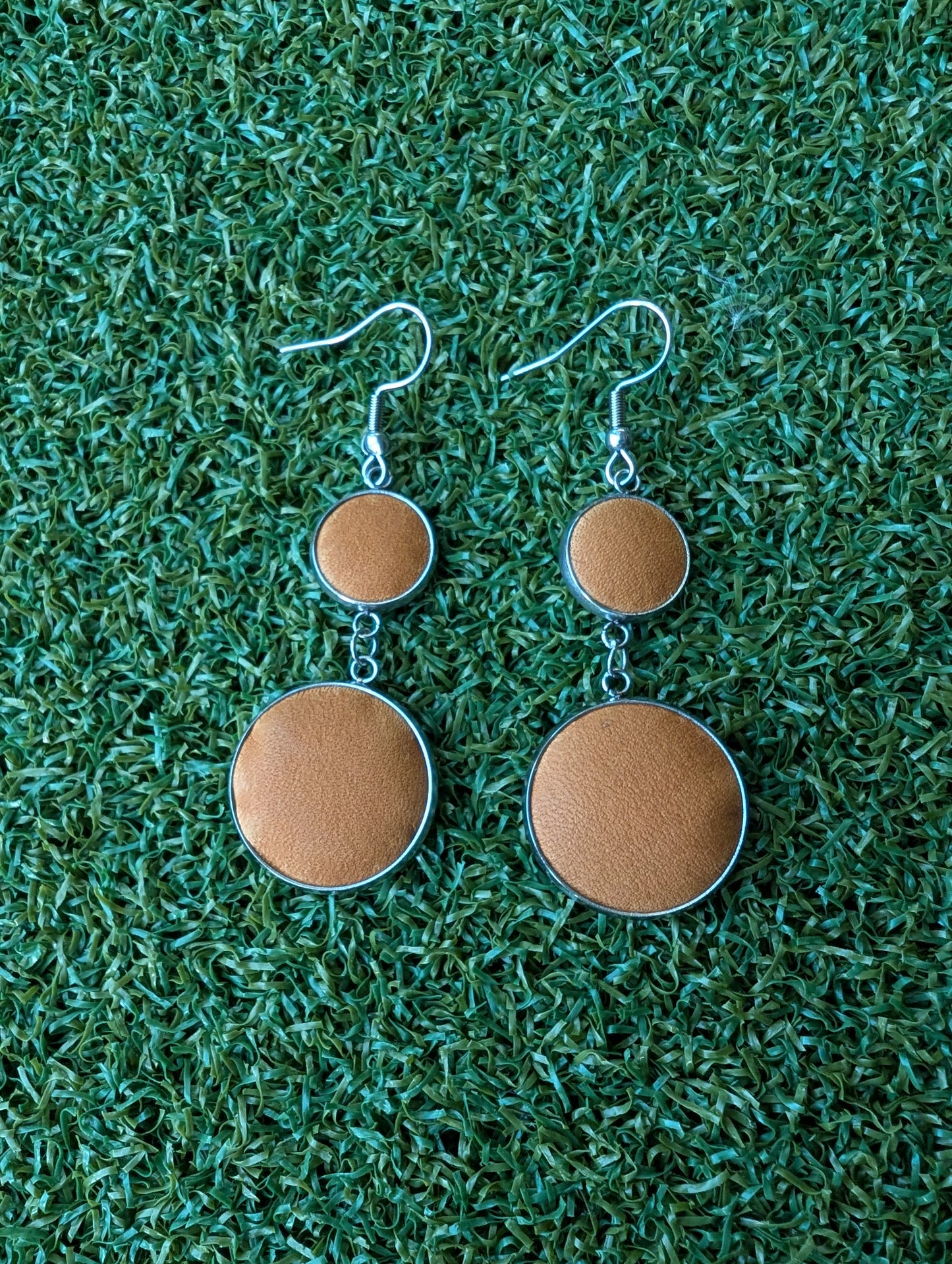 Glove Leather Double Play Earrings