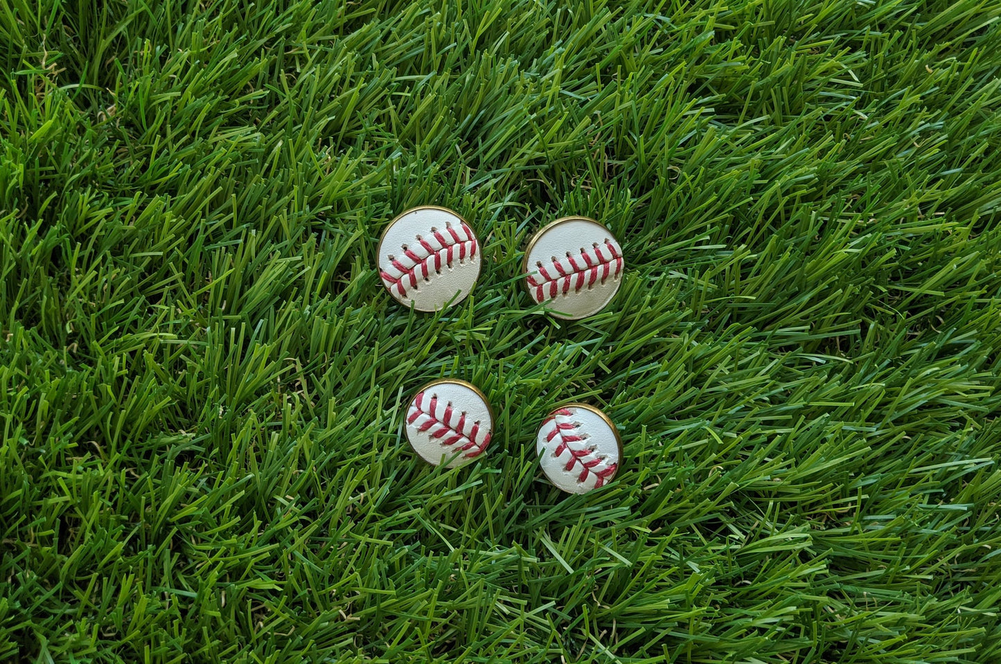 Baseball Clip On Earrings- Antique Bronze