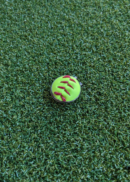 Softball Magnetic Golf Ball Marker Hat Clip