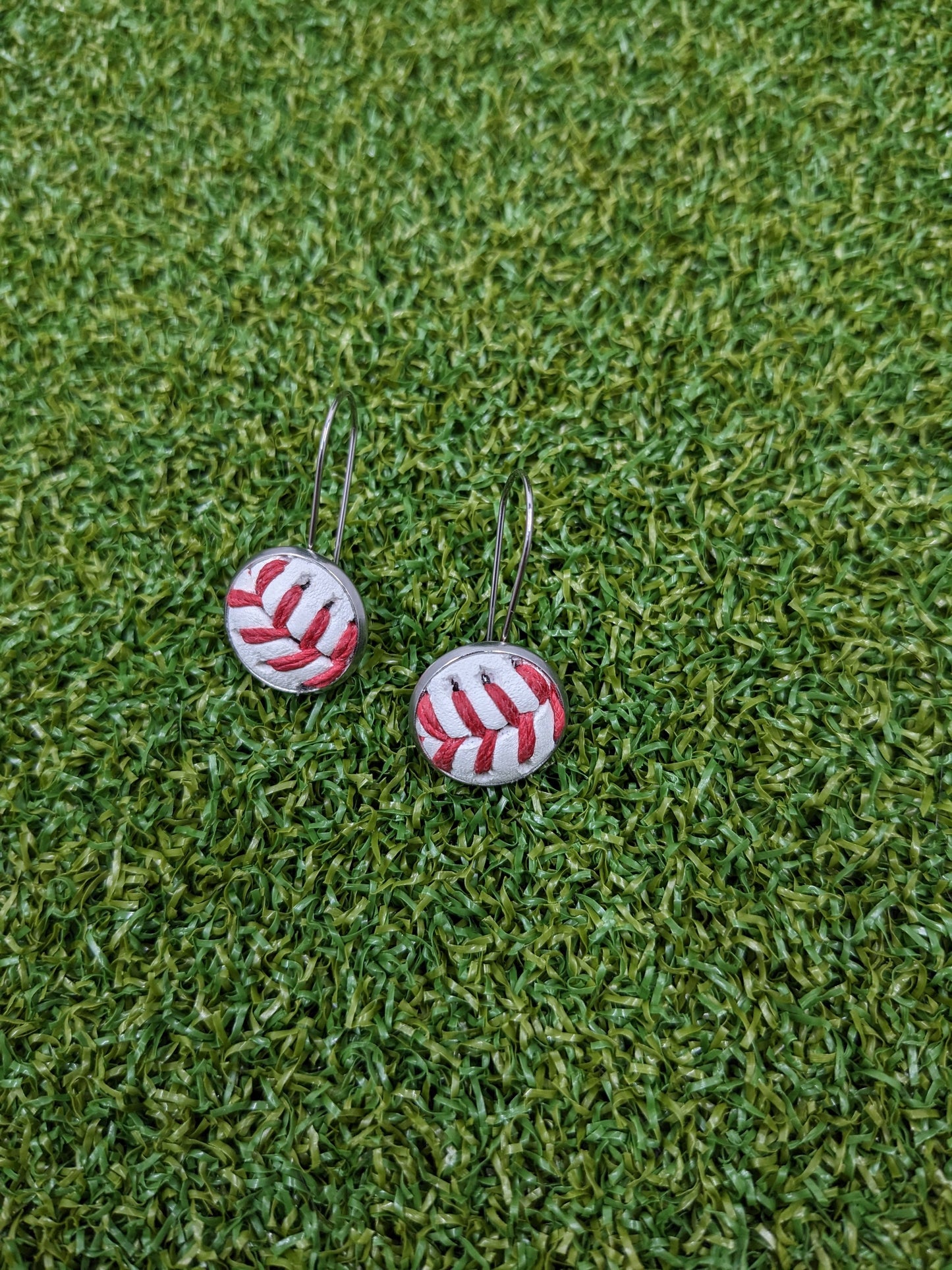 Baseball Kidney Wire Small Earrings- Classic