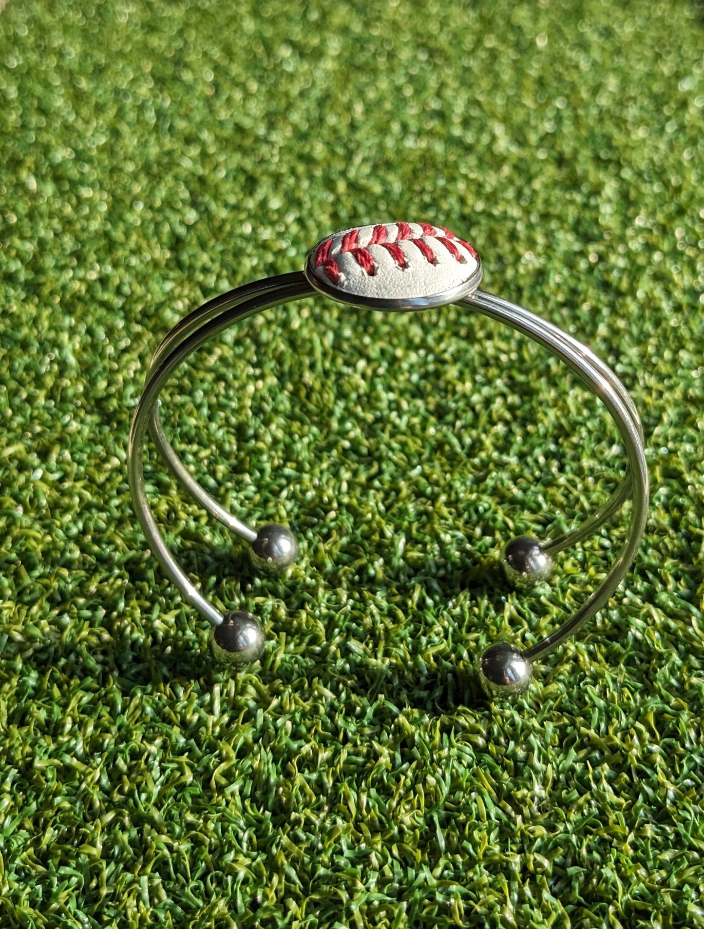 Baseball Double Cuff Bracelet