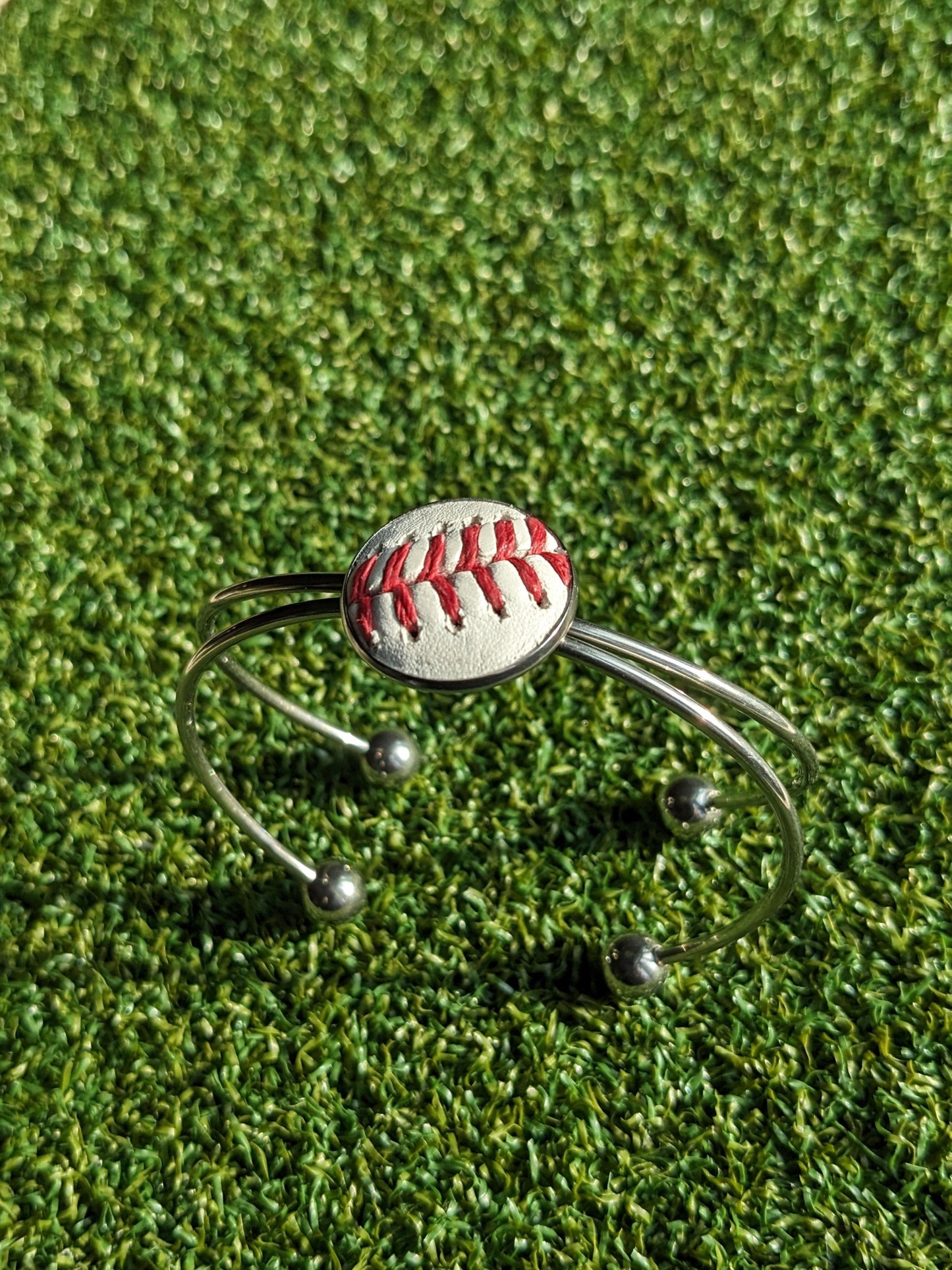 Baseball Double Cuff Bracelet