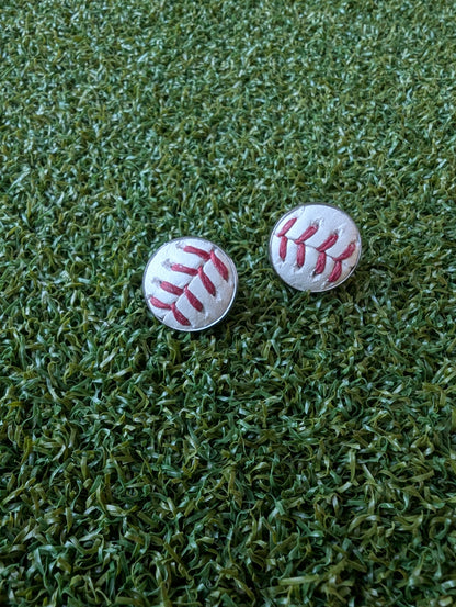 Baseball Large Stud Earrings- Classic