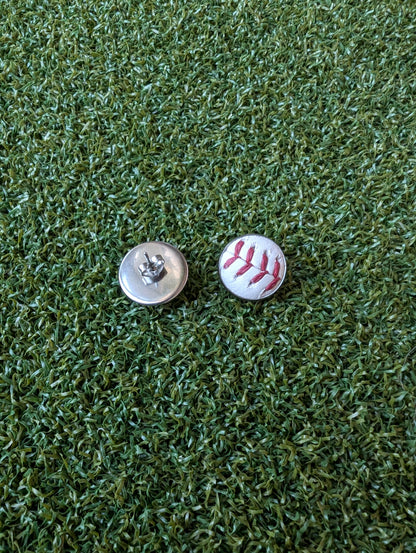 Baseball Large Stud Earrings- Classic