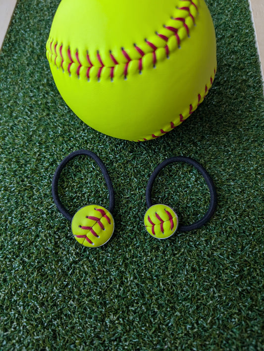 Softball Elastic Hair Tie