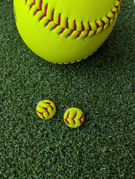 Softball Earrings Studs