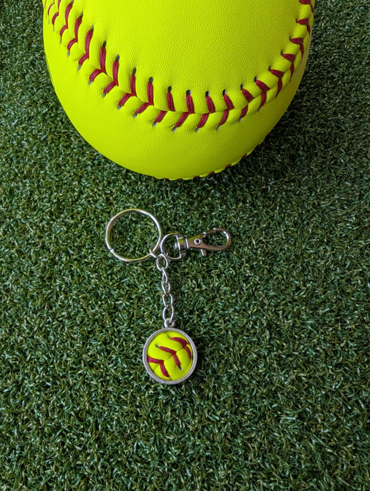 Softball Keychain