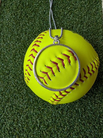 Large Softball Necklace