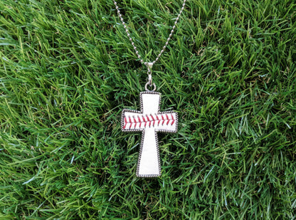 Baseball Cross Necklace