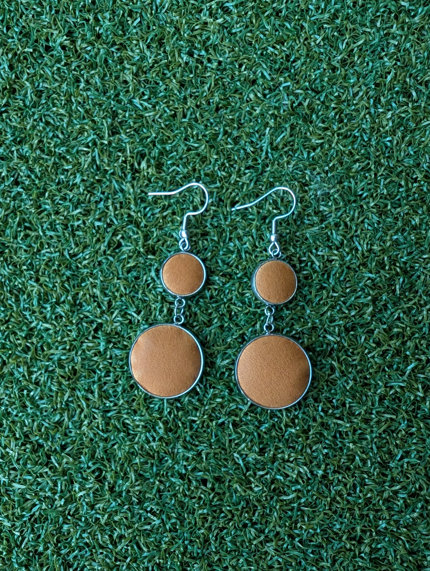Glove Leather Double Play Earrings