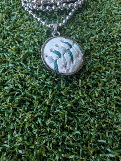 Northwest Green & Silver Stitches - Baseball Necklace - Limited Edition