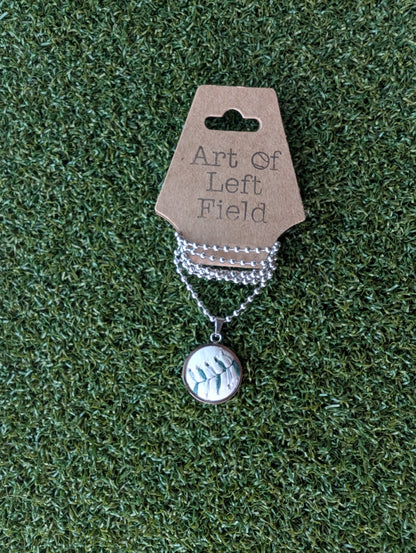 Northwest Green & Silver Stitches - Baseball Necklace - Limited Edition